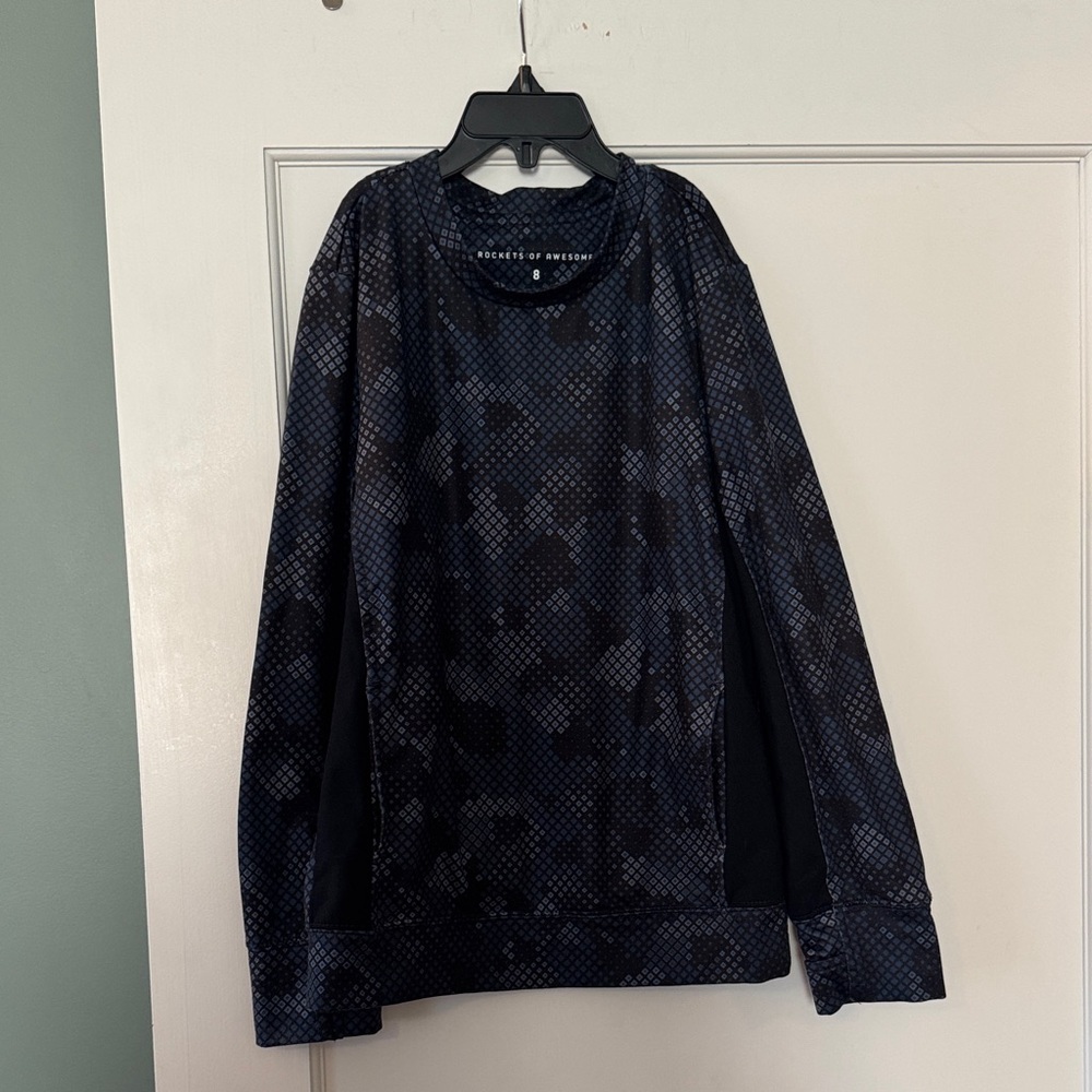 Rockets of Awesome Black and Blue Patterned Sweatshirt